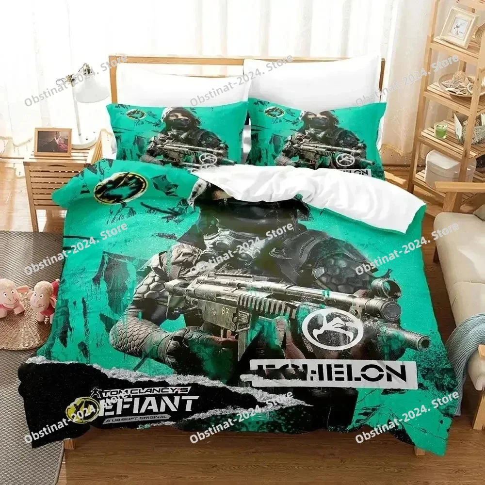

Game XDefiant Bedding Set Duvet Cover Bed Set Quilt Cover Pillowcase Comforter king Queen Size Boys Adult Bedding Set