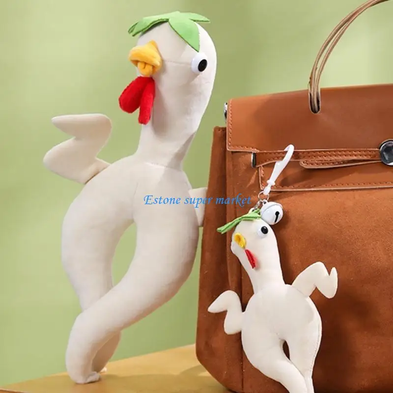 090B لعبة ضغط اليد الجميلة على شكل صرير من القطيفة للنساء الدجاجة المضحكة #4