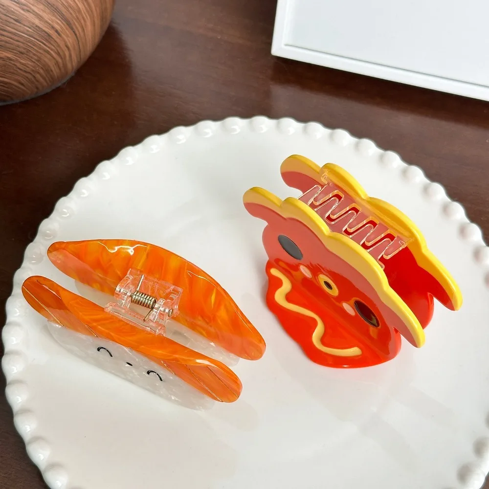 

Summer Korean Style Sushi Hair Clip Cute Fish Small Shark Clip Cartoon Mini Acetic Acid Claw Clip Daily