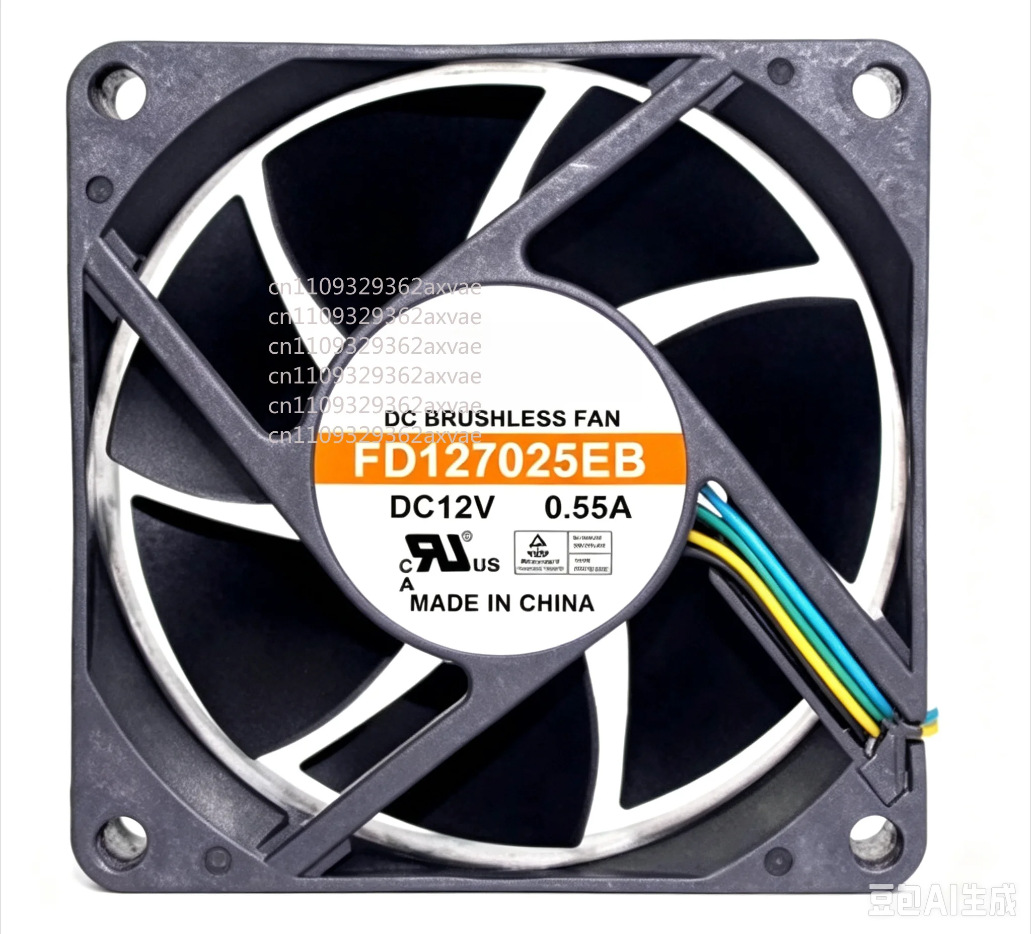 For Y.S TECH FD127025EB DC 12V 0.55A 70x70x25mm 4-Wire Server Cooling Fan