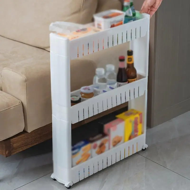 

Interspace Sack Gap Shelf Pulley Mobile Kitchen Toilet Gap Rack Multi-Layer Crevice Storage Rack Sliding Toilet Bathroom Rack