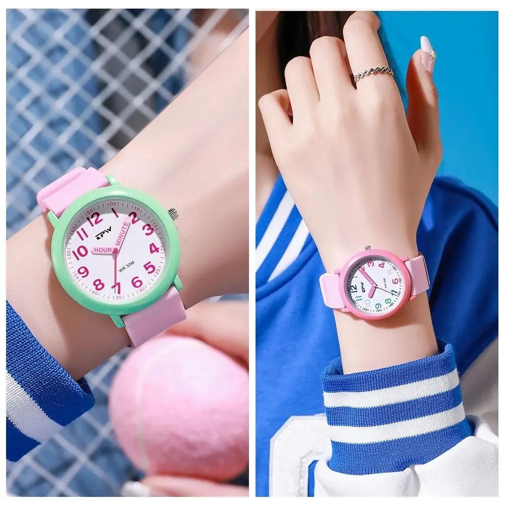 Cute Silicone Dopamine Watch Colorful Dial Candy Color Girl Watch Hands Watch Daily view 6