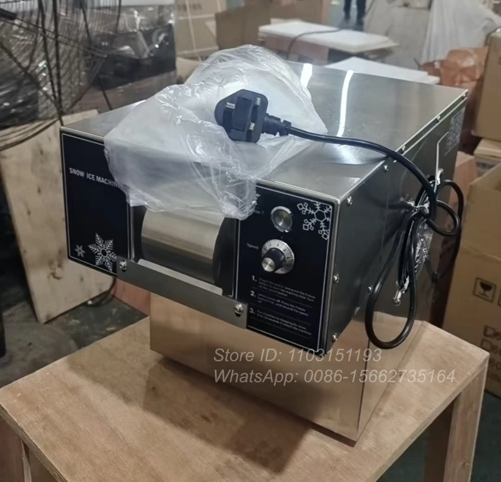 

Commercial Snow Cone Ice Making Machine, 4 Buckets Big Capacity Automatic Snowflake Ice Shaver