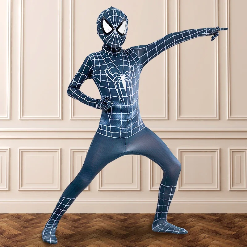 Kostium superbohatera Spidermana z maską Halloween Cosplay kombinezon świąteczne przyjęcie dla dzieci prezent urodzinowy dla dorosłych