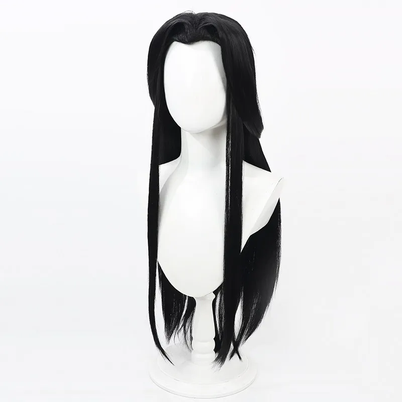 Peluca de pelo largo negro Game Goddess of Victory NIKKE para mujer, pelucas de pelo sintético largas y rectas resistentes al calor para película Anime Cos