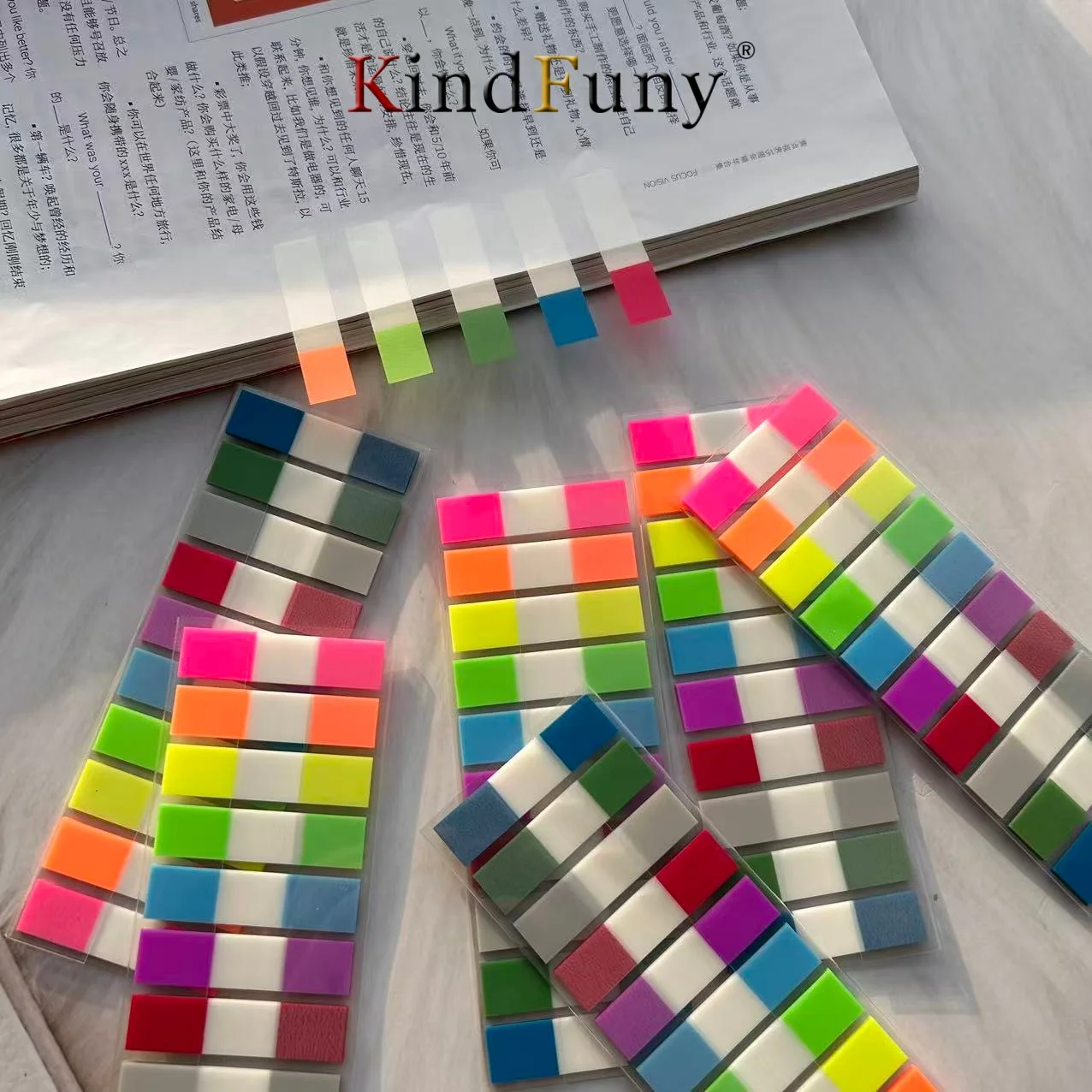 Six Packs of  Transparent Sticky Notes Page Markers Book Tabs Index Sticky Notes Bookmarks Memo Pad Notepad Stickers Stationery