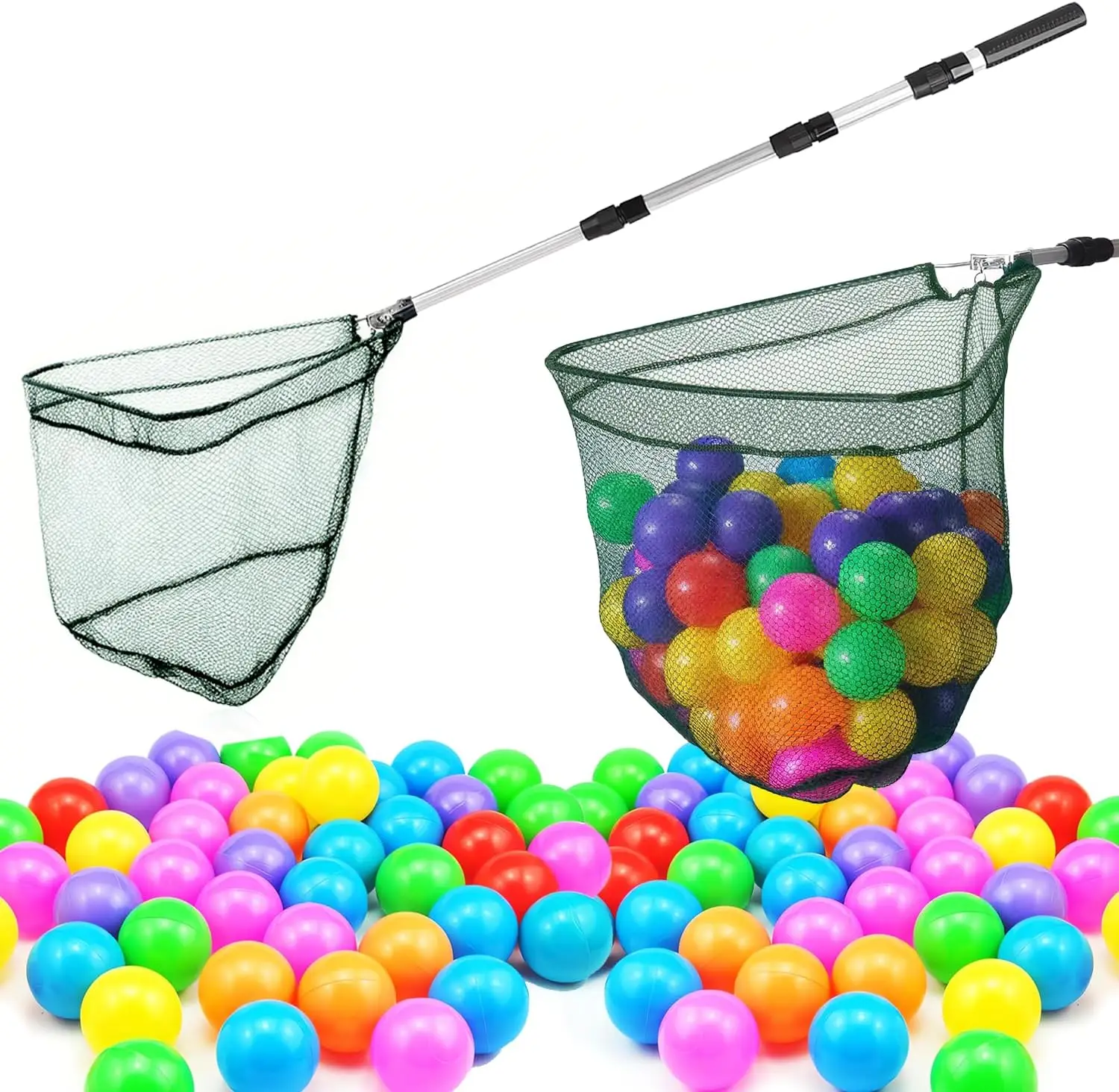 مجرفة التقاط كرات الكرة، منتقي الكرة العلوي للأطفال الصغار/الأطفال/الحيوانات الأليفة، منتقي الكرة القابل للتعديل للحفرة #1