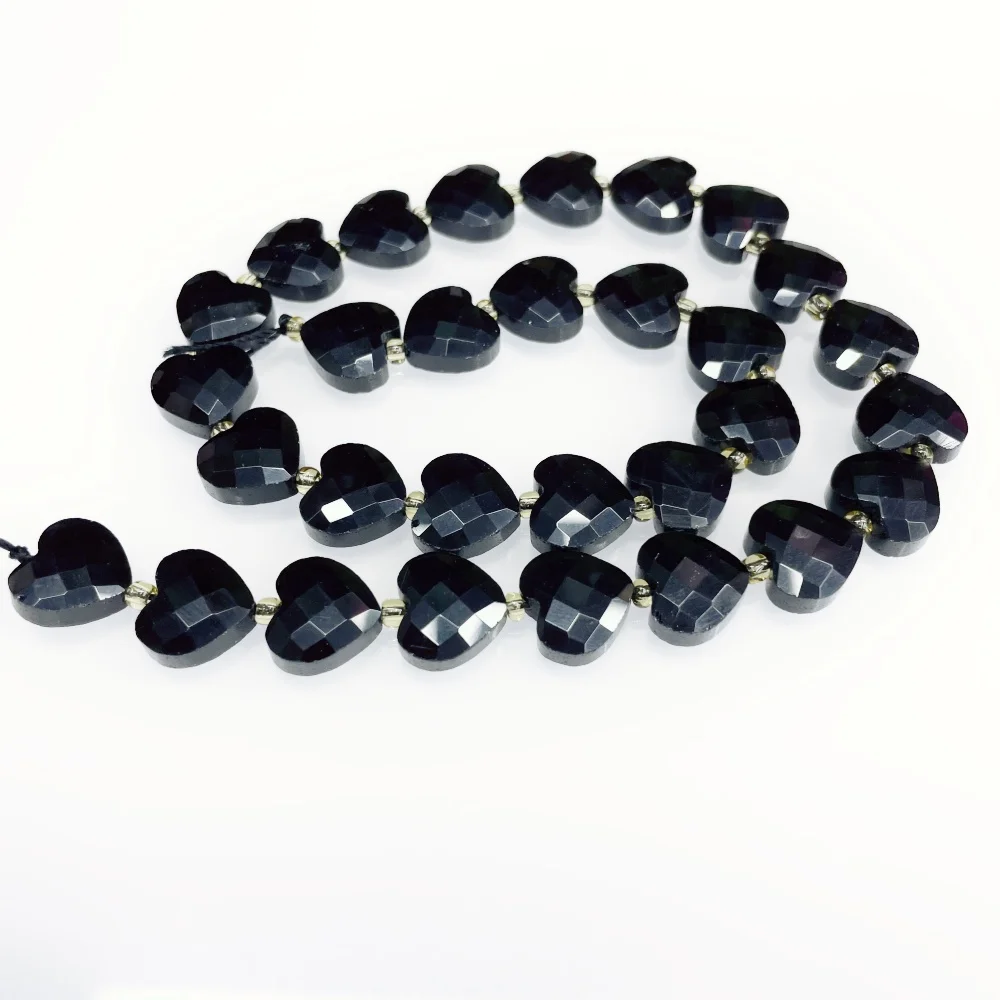 Natürliche 12mm Amethyst-Perlen in Herzform, facettiert, handgefertigt für Schmuckherstellung, DIY-Halskette, Armband, 15'' Zubehör – Detail 20