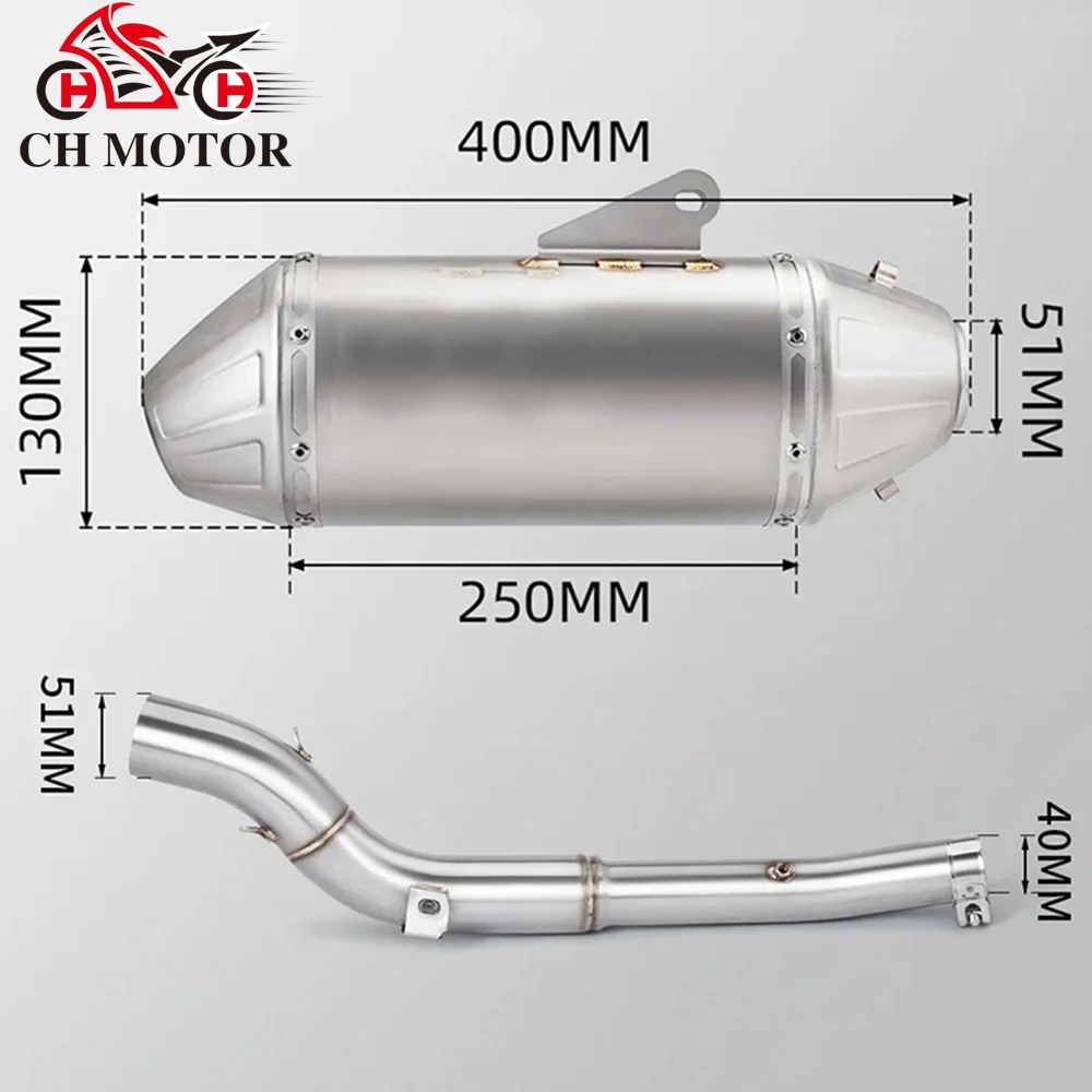 

Выхлопная труба мотоцикла Breout Para Motos Link Pipe для Suzuki DRZ 400 2000-2022, DRZ400 S SM DR-Z 400, нержавеющая сталь