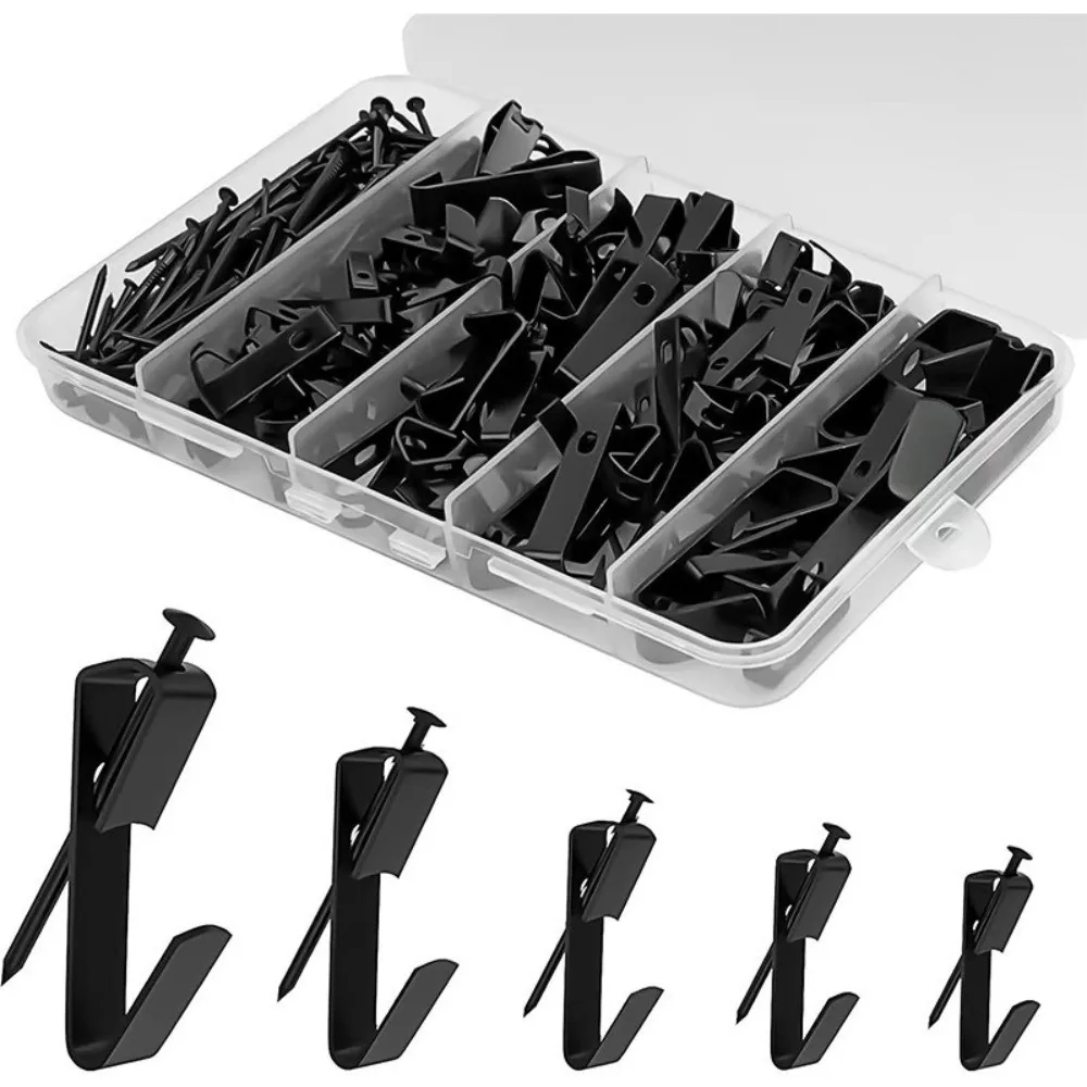 136pcs Multi Purpose Picture Hanging Hooks Golden Heavy Duty Picture Hanger Kit Traceless With Nails Picture Hanging Nails