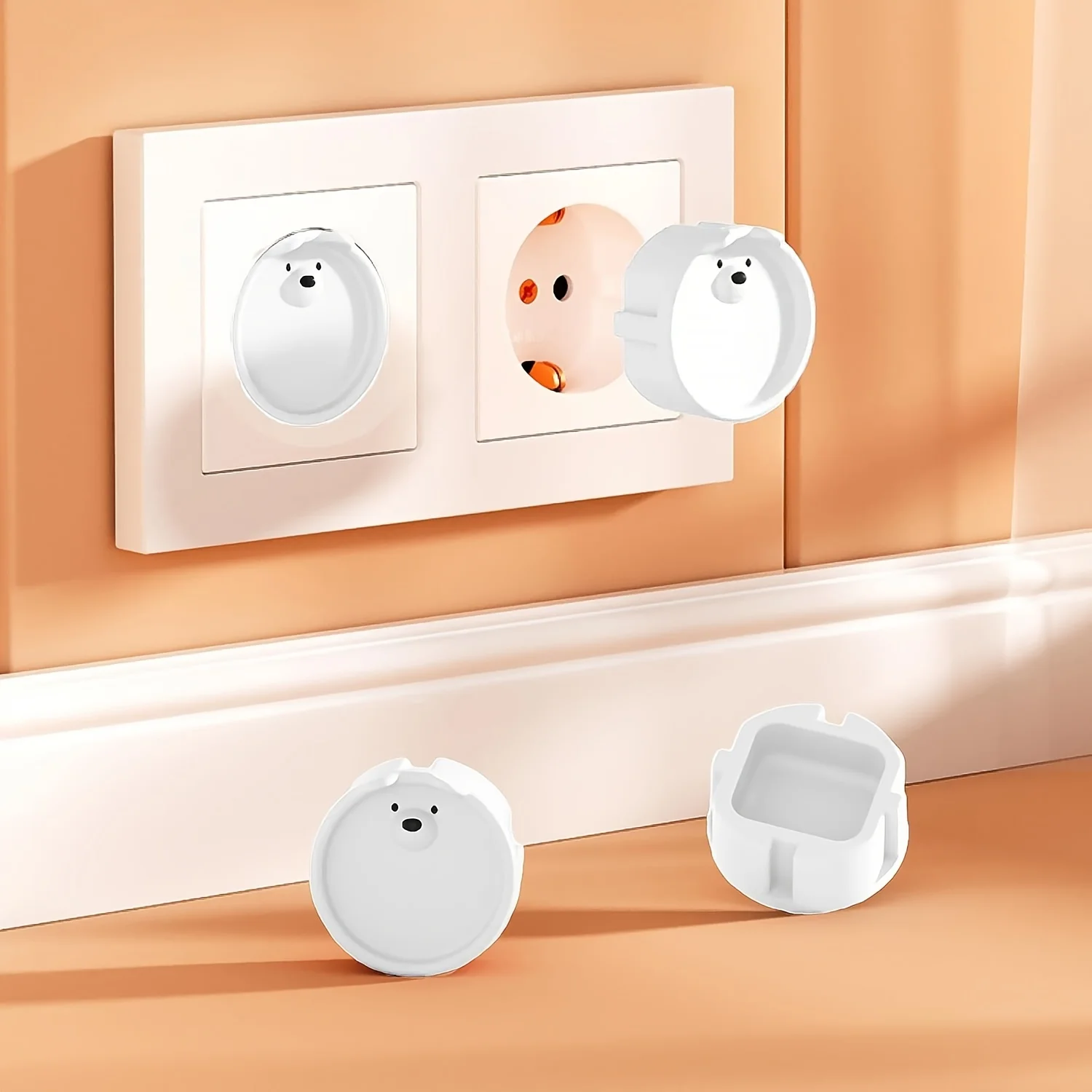 

10Pcs EU Power Socket Electrical Outlet Baby Child Safety Guard Protection Anti Electric Shock Plugs Protector Rotate Cover