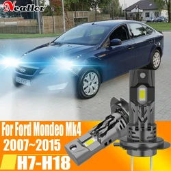 2pcs High Power H7 Led Headlight Canbus No Error H18 Car Bulb 6000K White Light Diode Lamp 12v 55w For Ford Mondeo Mk4 2007~2015