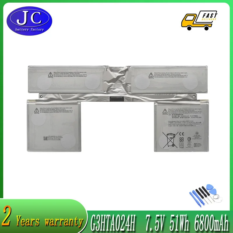 

JCLJF G3HTA024H Battery For Microsoft Surface Book 1 1703 1704 1705 13.5" Keyboard Base Battery G3HTA023H G3HTA021H 51WH