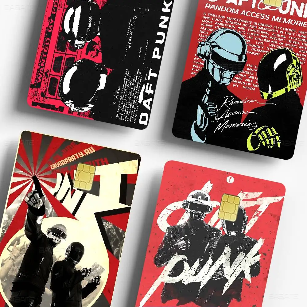 Daft Punk Band Various Anime Bank Credit Cards Bus Pass Stickers Cool Decoration Waterproof Stickers Collection Toys Gifts