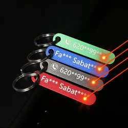 Angepasst Auto Keychain Personalisierte Name Telefon Anzahl Schlüsselbund Custom Geschenk für Anti-verloren Luxus Schlüsselring Zubehör