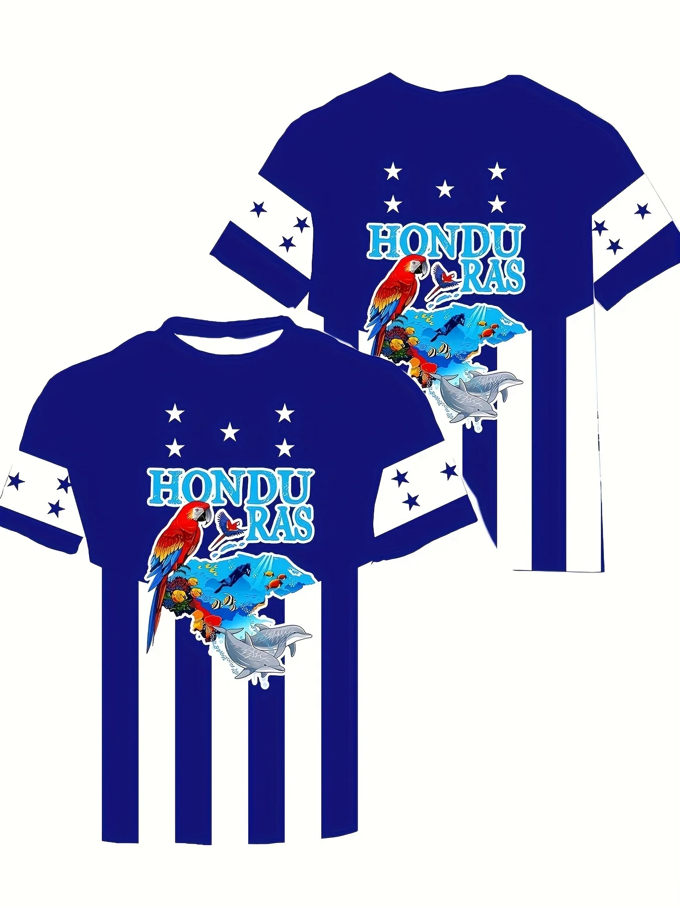 Children 100 Cotton T-shirt Cool Honduras Parrot 3D Print BoysT-shirt Casual Comfy Short Sleeve Tee Tops Boys Clothes