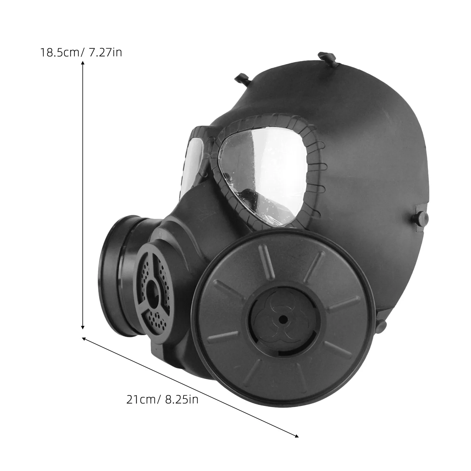 Black Ma-85-Bk Mask Full Face Gas Mask Protective Bullet Resistant Fogproof Lens for Cosplay
