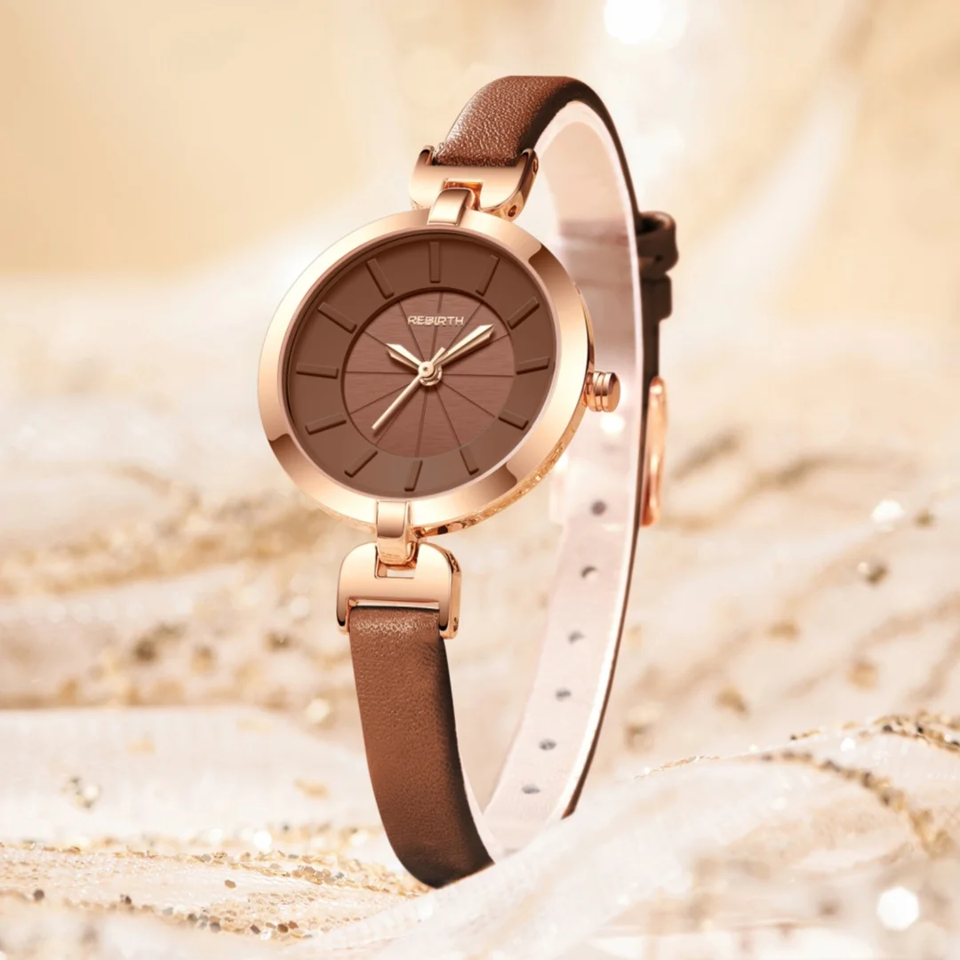 REBIRTH 2040, простые изысканные повседневные мини-кожаные часы ярких цветов, модные студенческие товары для выступлений, relojes para mujer