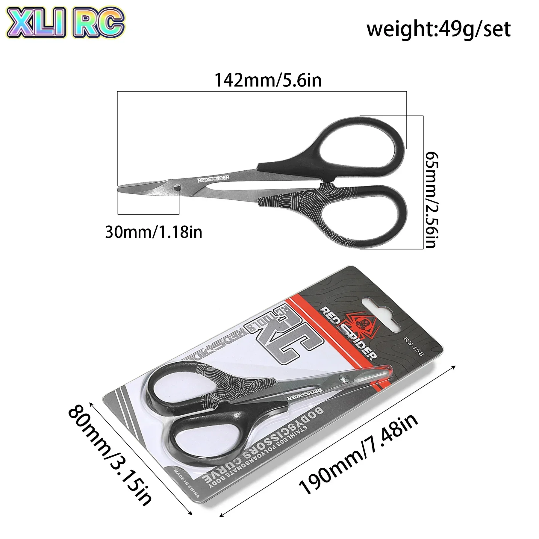 1Pc Curved Lexan Scissors RC Body Shell Cutting Tool for 1/10 1/8 Model Car Trimming Polycarbonate Body Accessory