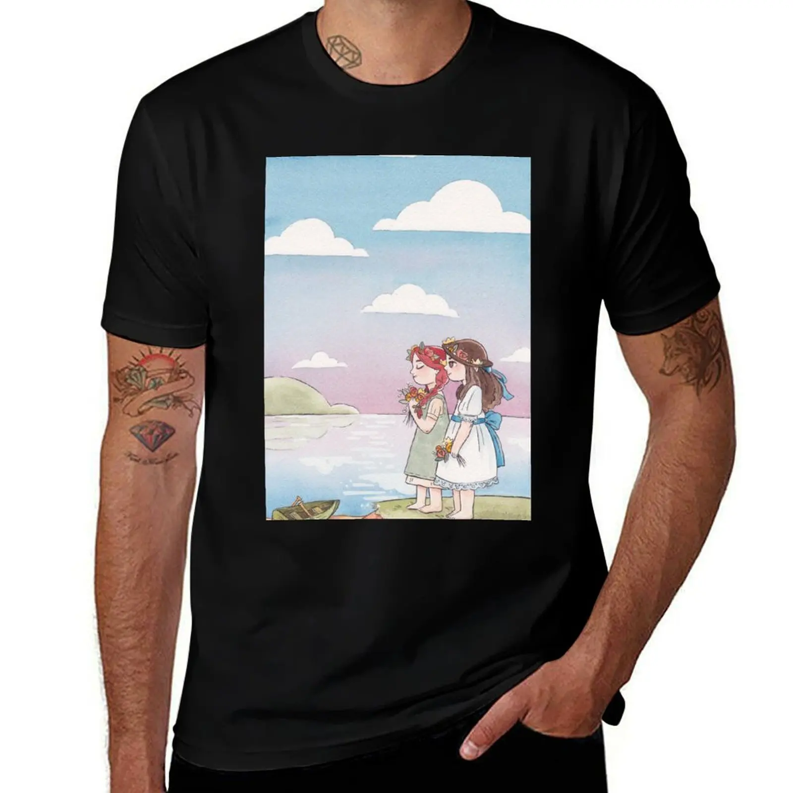 Anne & Diane of Green Gables T-Shirt High Elasticity Sports T-Shirt