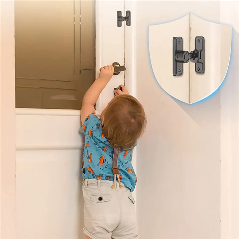 

AED6-Heavy Duty Gate Latches 90 Degree Right Angle Barn Door Lock Anti-Theft Sliding Door Lock Latch For Garden