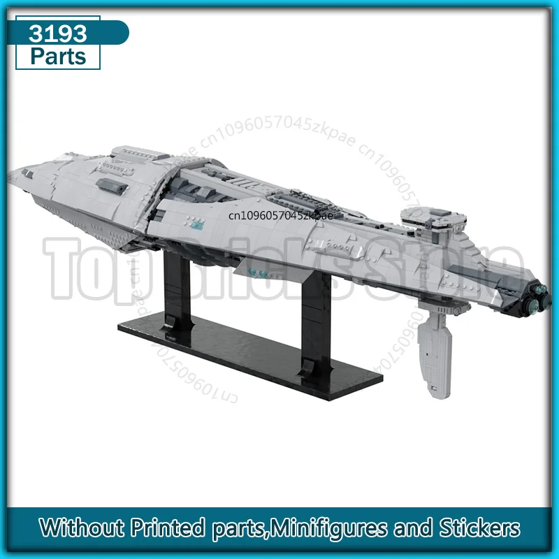 

Space MOC Building Blocks Dauntless-class Heavy Cruiser 1:1455 Scale Model Bricks DIY Assembly Collection Creative ToysXmas Gift