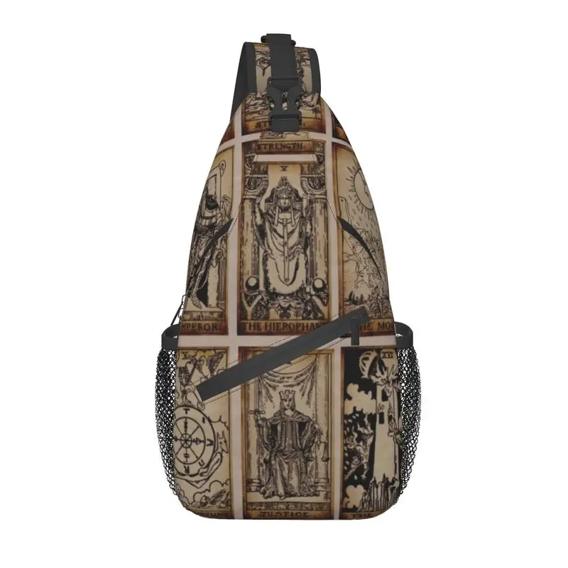 Mochila cruzada de Witch Tarot Sling para hombre, bolso de pecho personalizado de Halloween Occult Curiology, bolso de hombro para ciclismo, Camping, Daypack