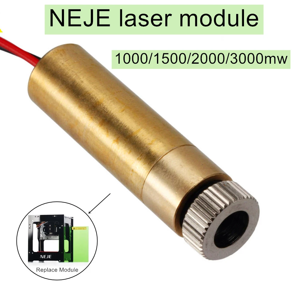 Factory Outlet NEJE Laser Module 1000mW/1500mW/2000mW/3000mw 445nm/405nm Laser Head Replacement Kit for DK-8-KZ DK-BL Laser