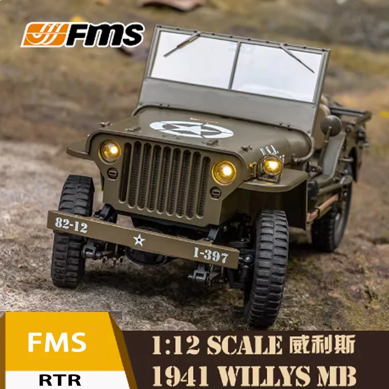 1:12 1941 Voor Willys Mb Scaler Willys Jeep 2.4g 4wd Rtr Crawler Klimmen Schaal Militaire Vrachtwagen Buggy Rc Model auto Volwassen Kinderen