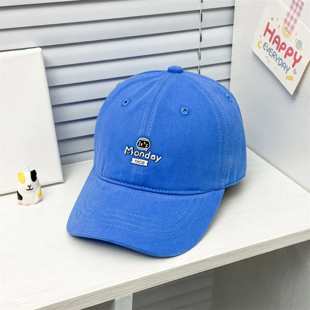 

Korean Style Children Candy Color Baseball Hat Letter Embroidery Anti-UV Kid Summer Sun Hat Quick-dry Cute Girls Peaked Cap Baby