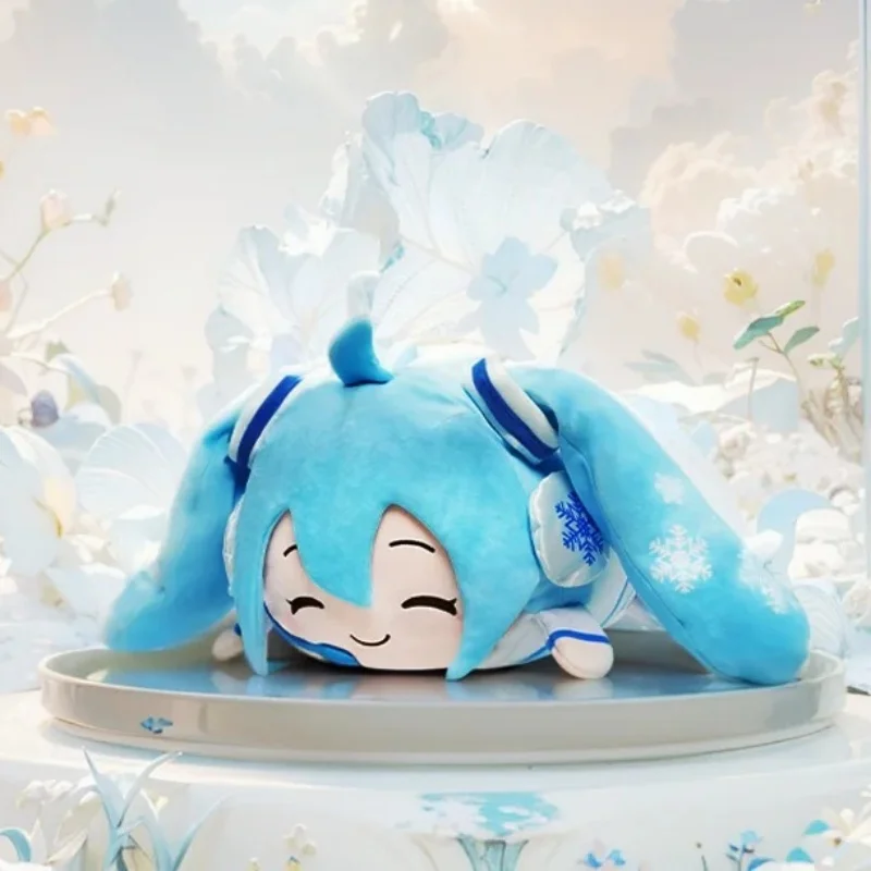 Genuine LDCX New Kawaii Hatsune Miku Plush Doughnut Series Plush Pillow Snow Miku Model Doll Cute Doll Birthday Gift