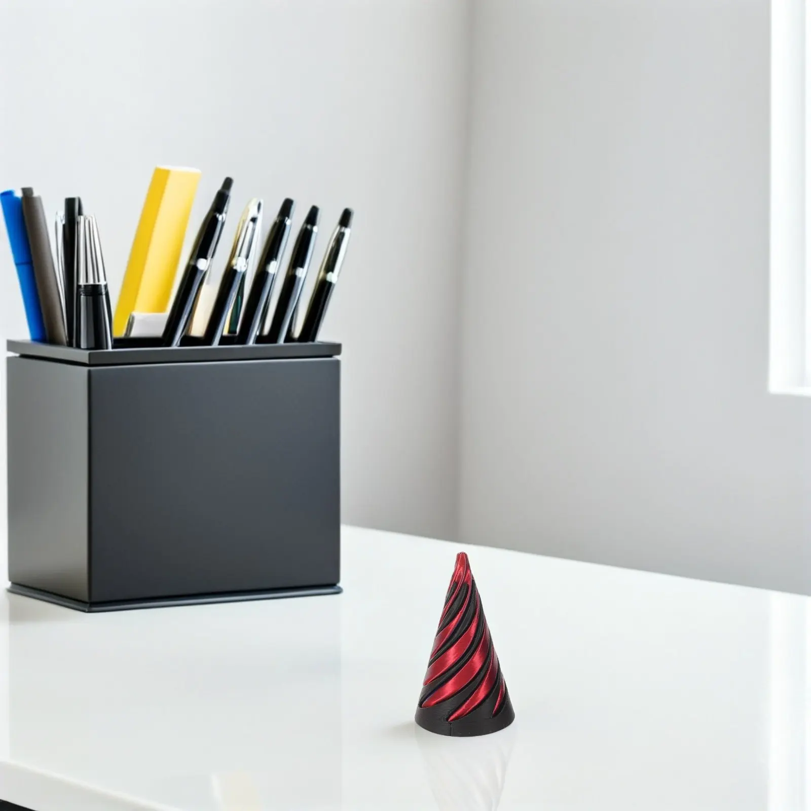 

5Pcs Spiral Cone Fidget 3D Printed Impossible Pyramid Passthrough Desktop Kinetic Brain Teaser Sensory Relaxation Gift