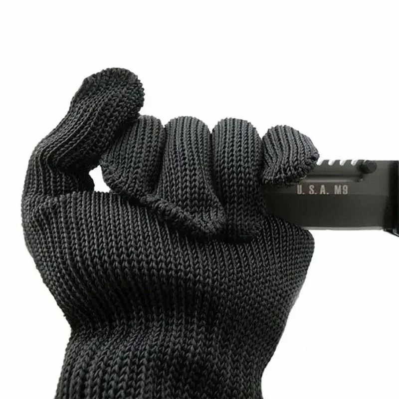 A Pair Anti-Cutting 5 Level HPPE Safety Protective Gloves Stainless Steel Wire Cut Resistant Bird Training Anti-Bite Gloves
