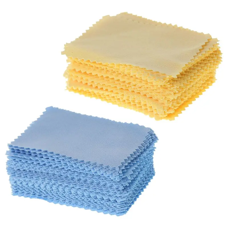 

50JB 100 Pcs/Pack Glasses Cloth Lens Cleaner Dust Remover Portable Wipes Non-woven Fa