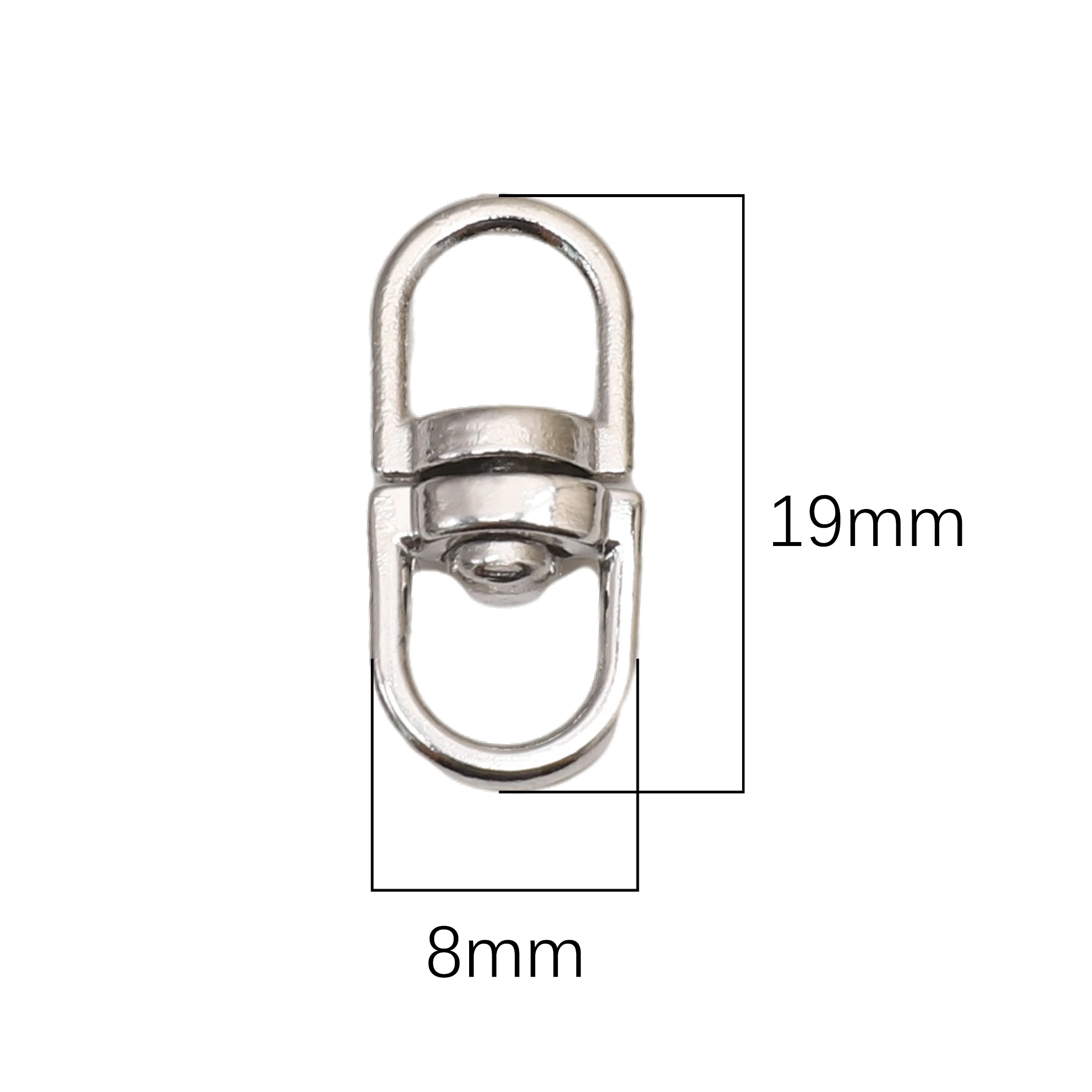 10/20 قطعة 8x19 مللي متر KC الذهب/الروديوم اللون سبائك 360 درجة تدوير المشابك للمجوهرات DIY بها بنفسك صنع حقيبة سلسلة مفاتيح قلادة النتائج #6