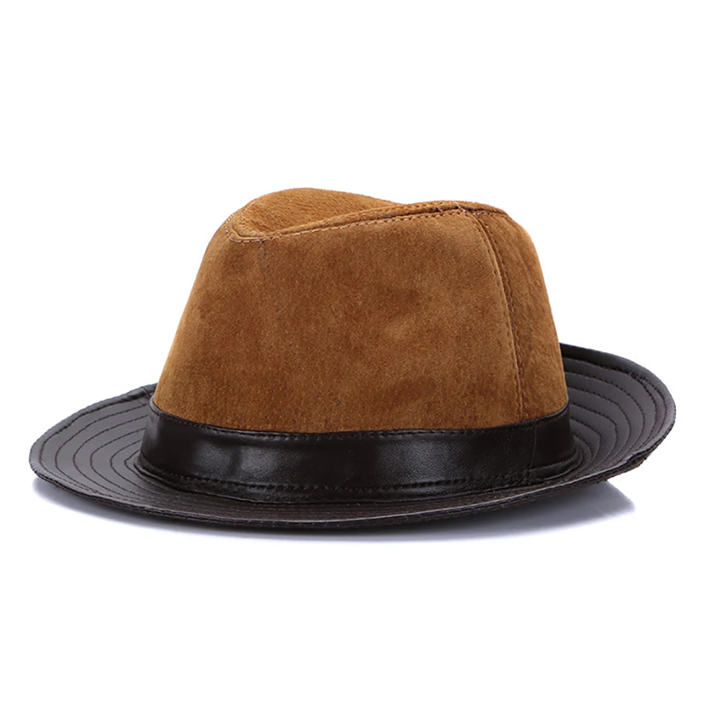 New Style 2024 Hats Sale Real Sheep Leather Caps Men Fashion Brand 100% Real Genuine Sheepskin Leather Cowboy Hot Sale Plus Size