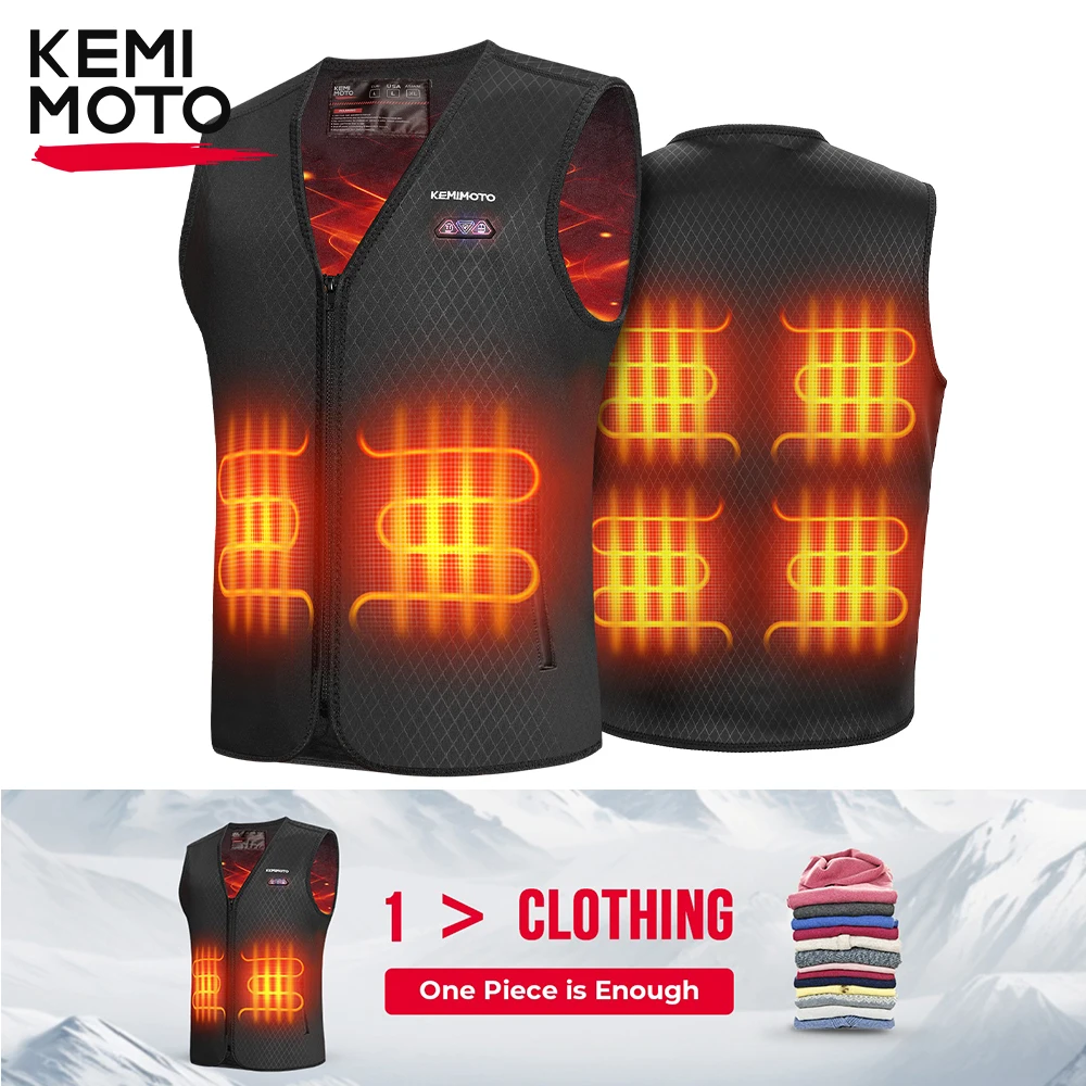 

Lightweight Heated Vest USB Powered Soft Crystal Velvet Lining 6 Heating Zones Winter Warm Vest for Outdoor Activities