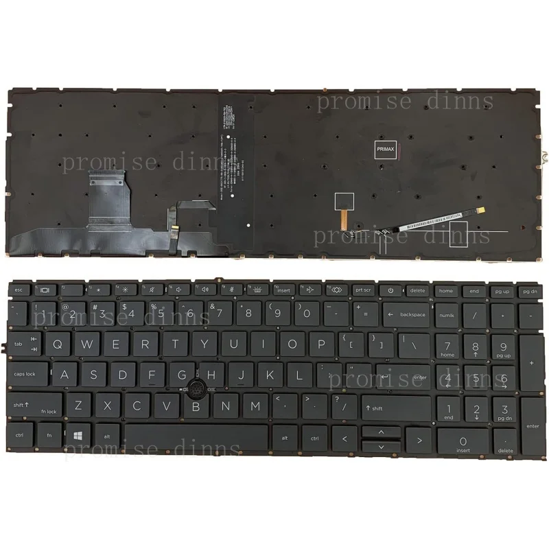 M   US Backlit keyboard For HP Elitebook 850 G7 850 G8 855 G7 855 G8 L89916-001