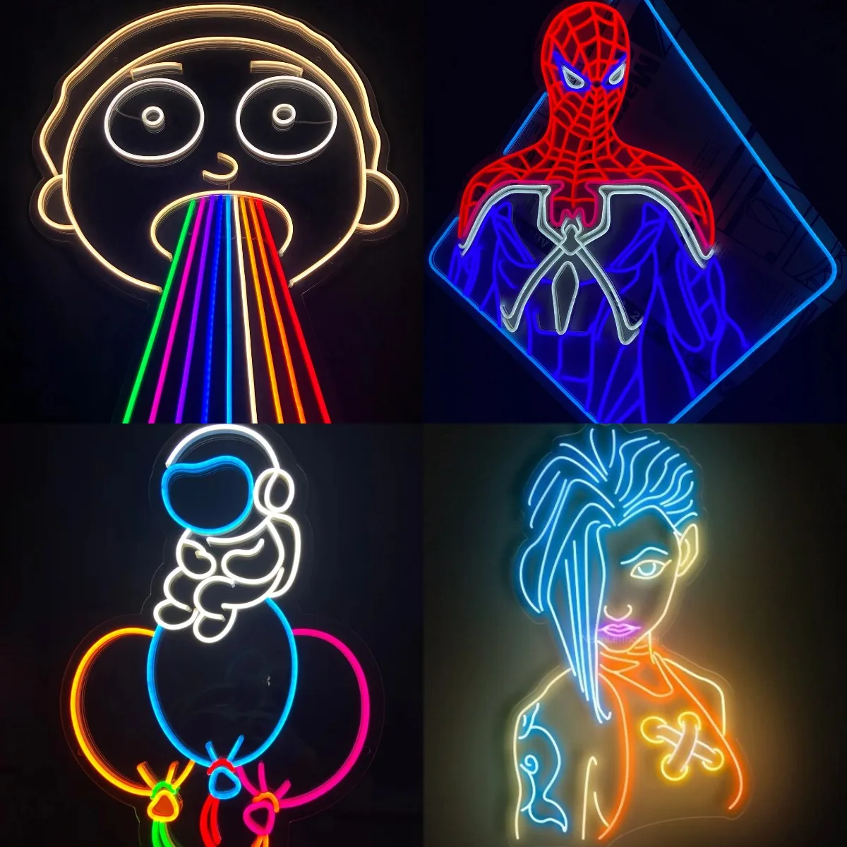 Astronaut Neon Lights Spit Rainbow LOGO Office Room Corridor Logoled Lights Night Lights Animation Signs KTV DecorativeSigns