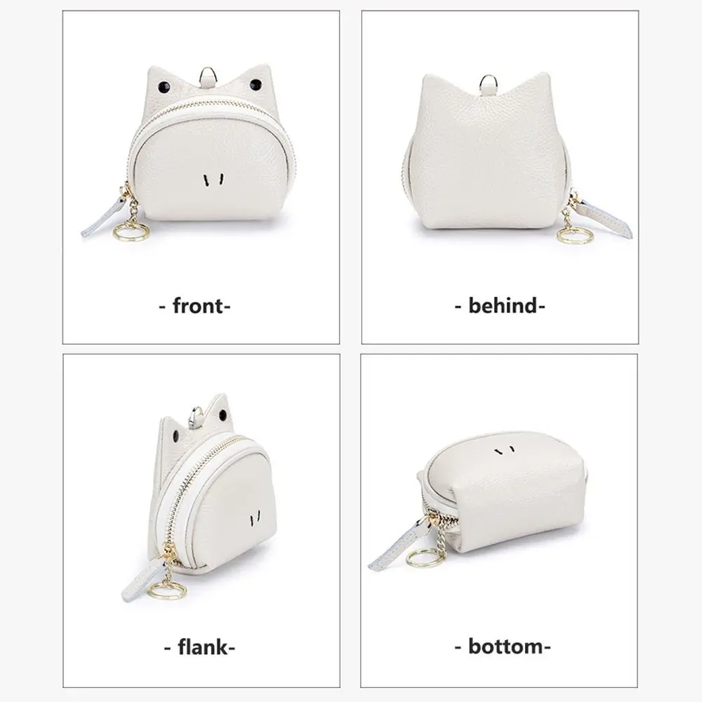 

Durable Genuine Leather Coin Purse Cartoon Frog Design Zipper Coin Wallet Multi-Functional Card Holder Daily Use