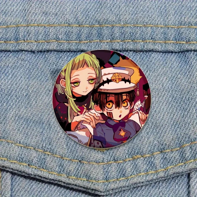 Bros Yashiro Nene hanako-kun lucu 58mm bros ikon Anime Jepang Pin Enamel lencana ransel kerah Lapel perhiasan hadiah Aksesori