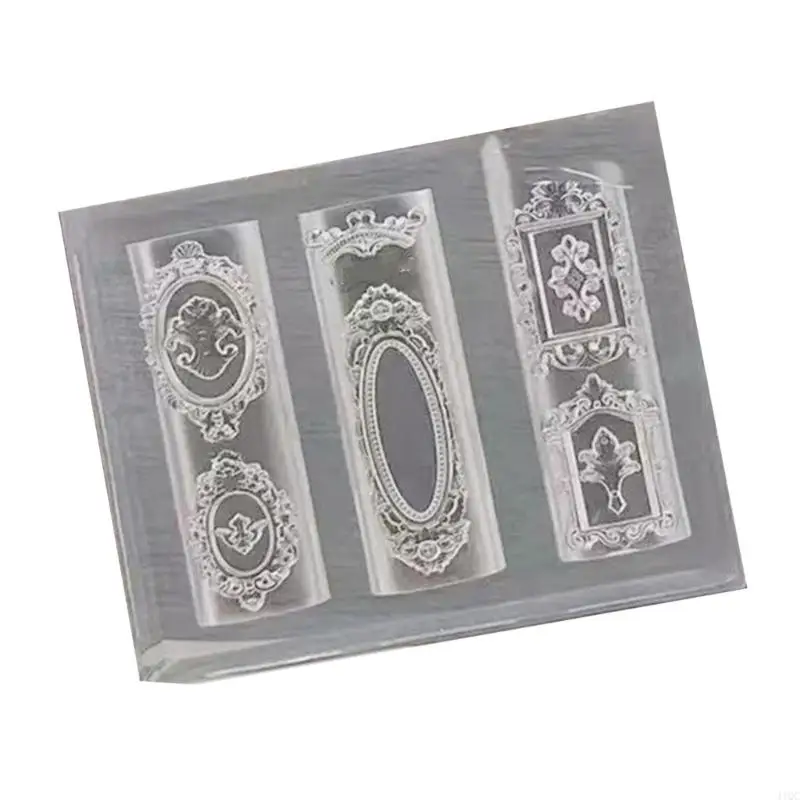 2025 جديد أنيق سيليكون مسمار الفن العفن روز نافذة نحت قوالب لعشاق الأظافر #3