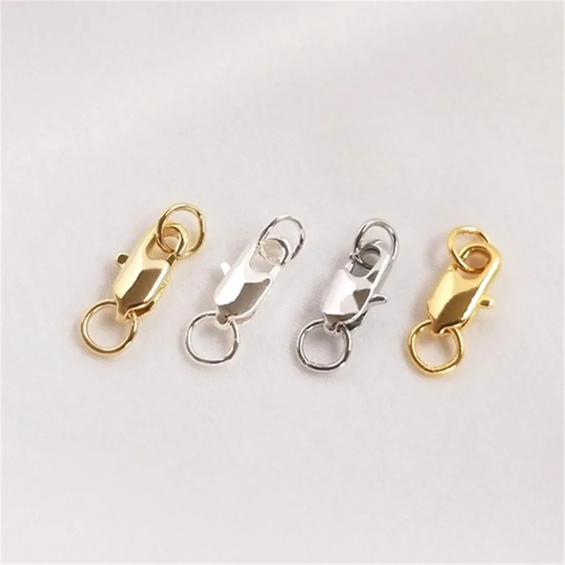 14K18K Genuine Gold Pure Silver DIY Accessory Korean Fishtail Buckle Spring Buckle Lobster Buckle DIY Jewelry Material B904