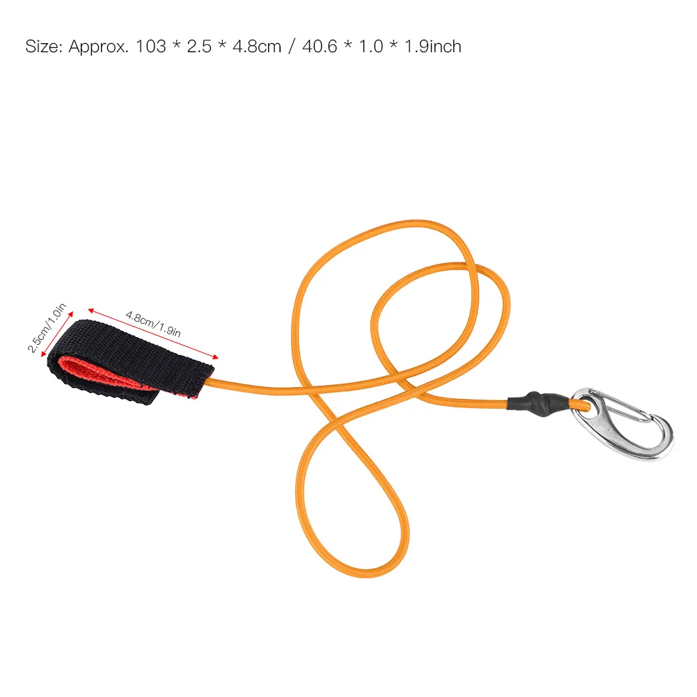 103cm Paddle Leash Lightweight High Strength Elastic String Boating Kayak Paddle Safety Rod Leash for Kayaking Surfing