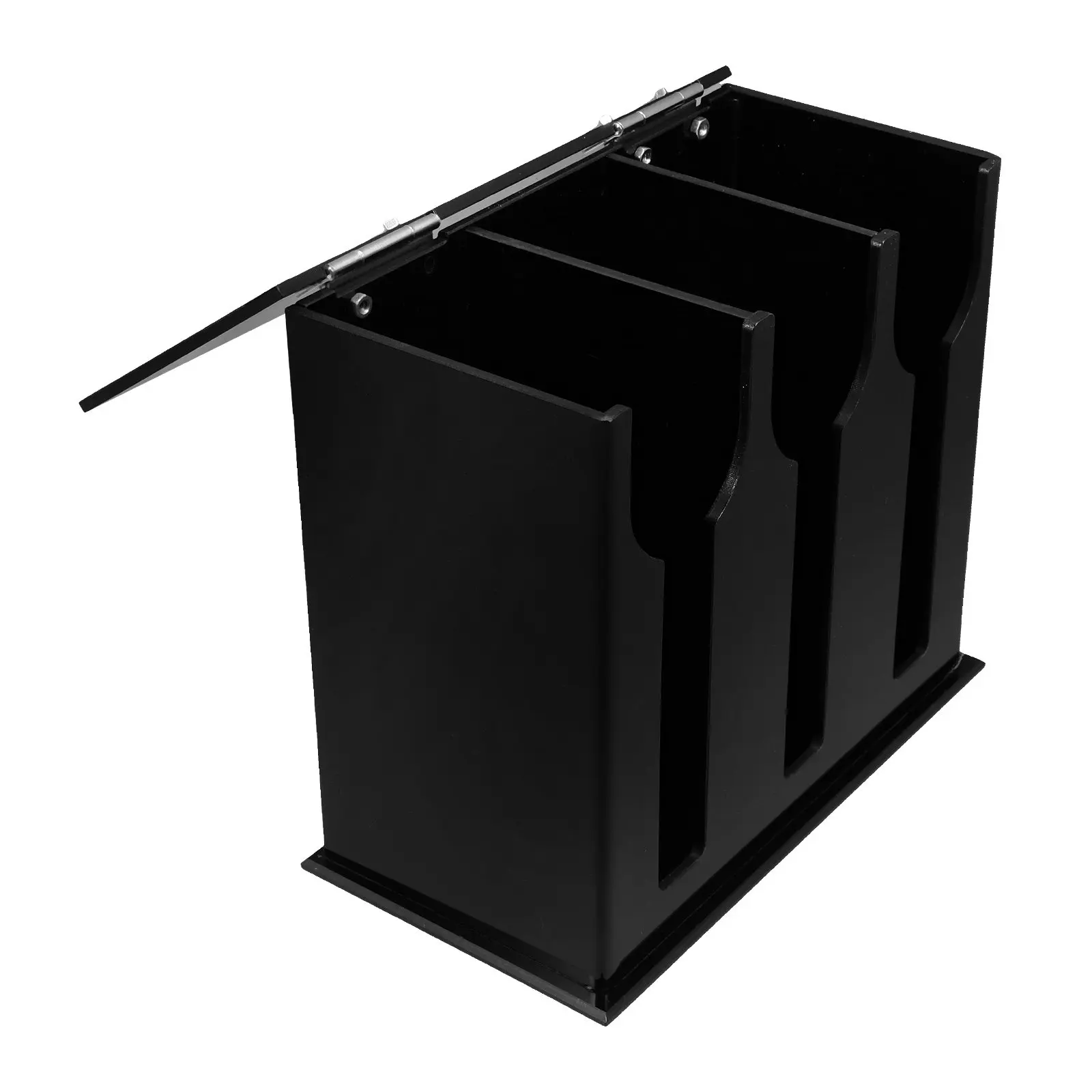 Acrylic Spoon Holder 3-Compartment Utensil Dispenser for Kitchen Coffee Shop Restaurant Home Use Easy Clean Stable Non-Slip