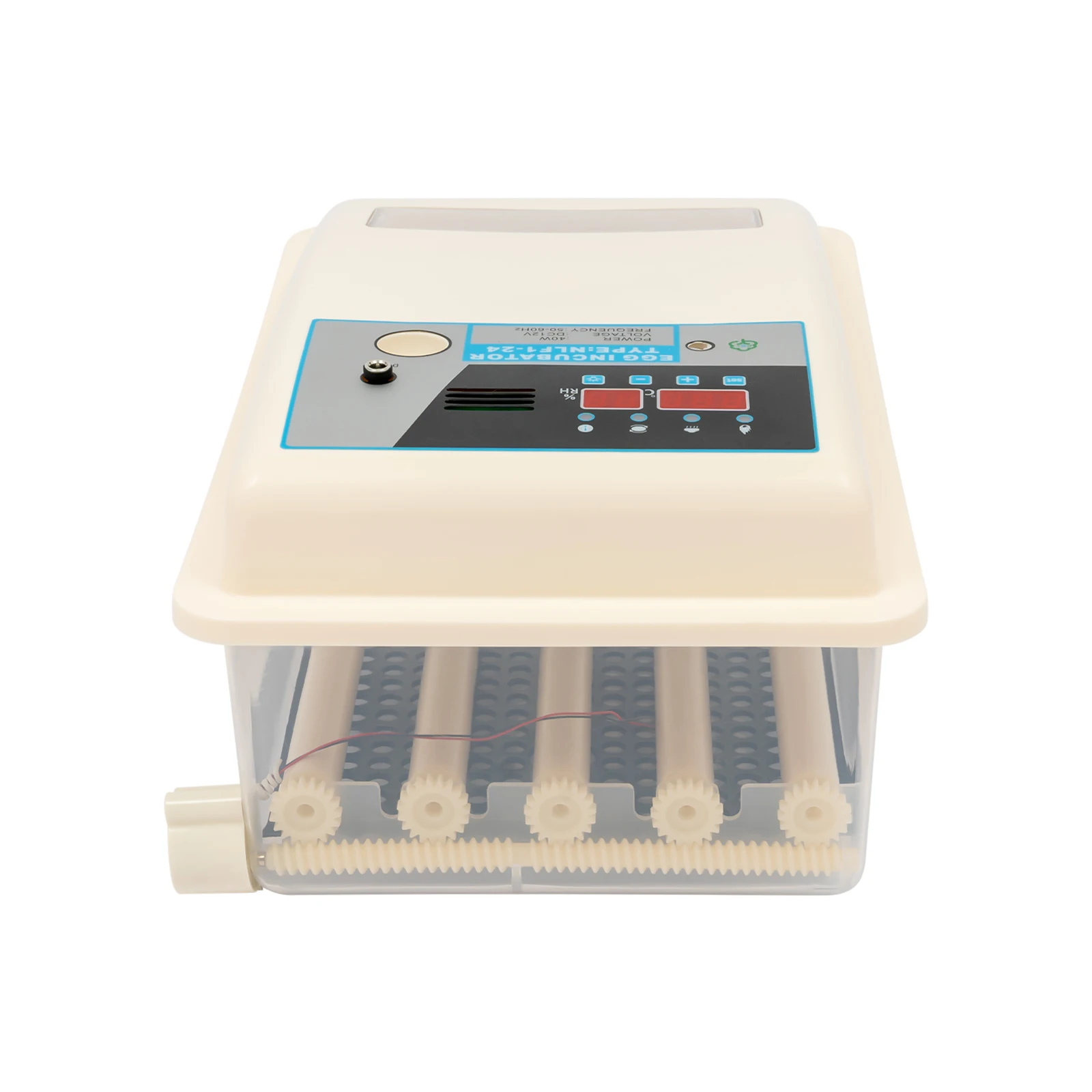 Small Chicken Incubator, Low Noise Automatic Egg Incubator with LED Data Display and Automatic Egg Turning Function