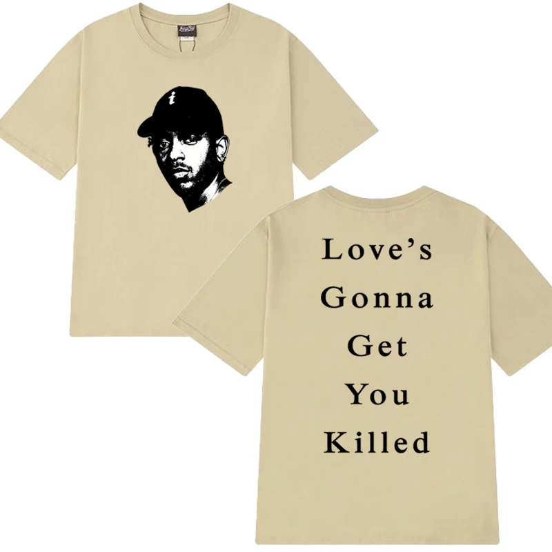 Kendrick Lamar Rap album Double Sided printed short sleeve T-shirts Unisex vintage Oversized T shirt Men Women Cotton streetwear