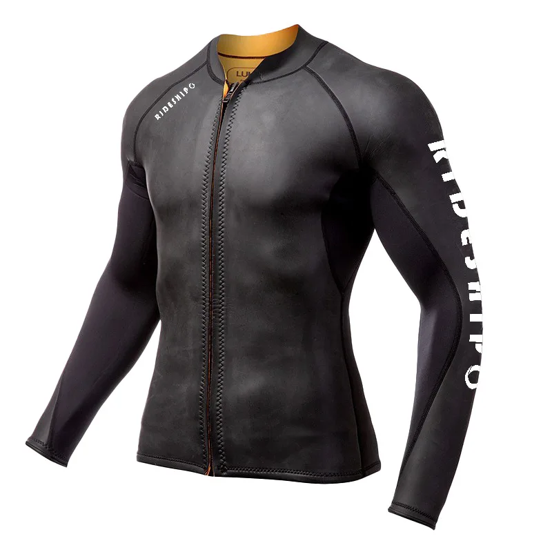 Oulylan 2024 Wetsuit Jacket 2mm Thermal Long Sleeve Neoprene Shirt Wet Suit Tops Diving Suits for Men Snorkeling Spearfishing