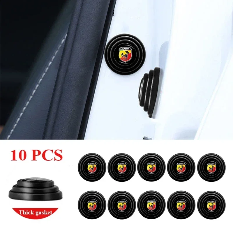 

10Pcs Car Door Anti-shock Silicone Pad Auto Accessories For Abarth 125 500 Punto Ducato Freemont Stilo Panda Bravo Tipo