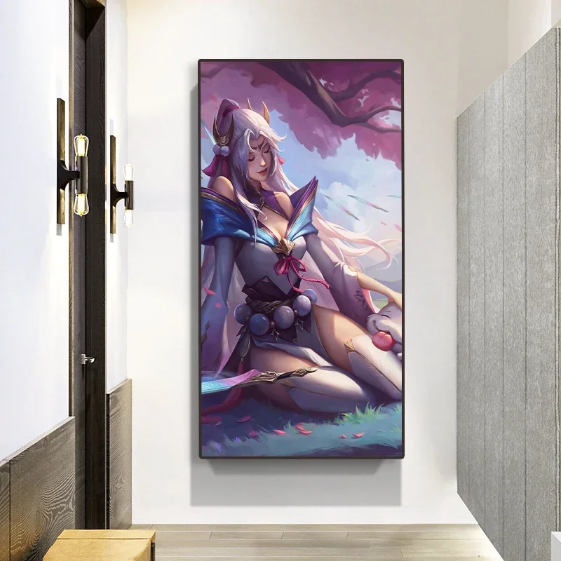 Game Arcane League of Legends Poster Game Characters Ahri Canvas Painting HD Print Modern Wall Art Pictures Living Room Decor